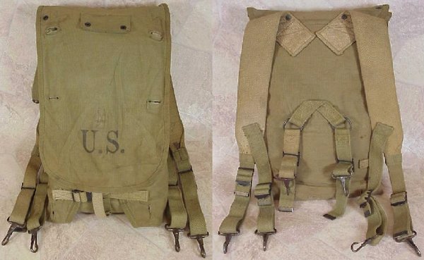 US WWII M1928 Haversack, Manufacturer not visible