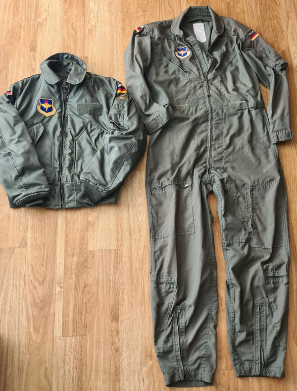 German Airforce Phantom Pilot Set US CWU Jacket & Flight Suit rare set