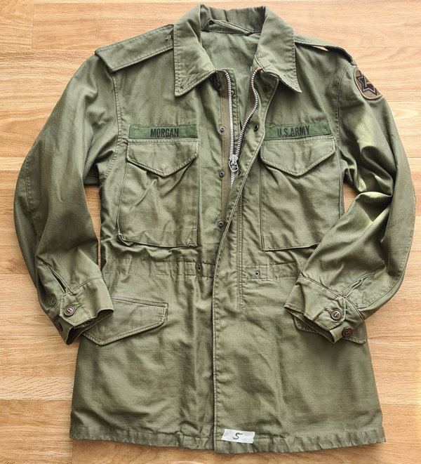 U.S. Army Korea War M-1951 Field Jacket OG-107 oliv Size Small very clean patched #5