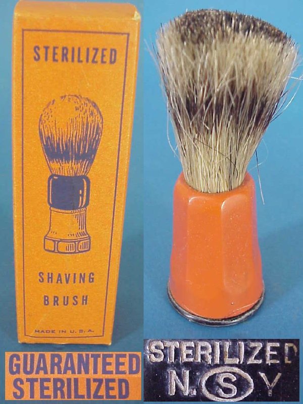 US WWII Shaving Brush Orange