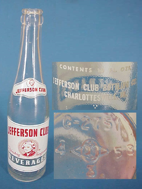 US WWII Bottle Jefferson Club