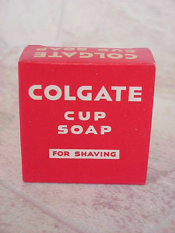 US WWII Shave Cream Cup Soap Colgate, unopened, full