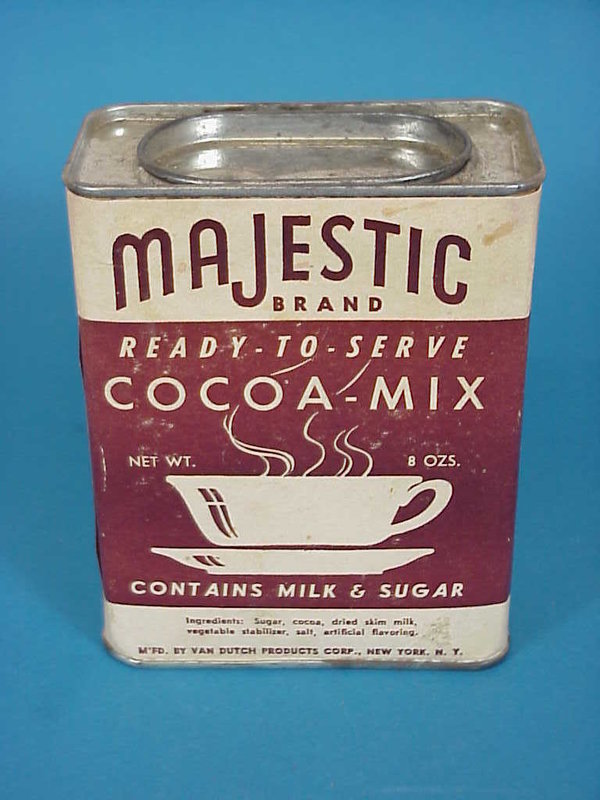 US WWII Cocoa Majestic, opened, empty