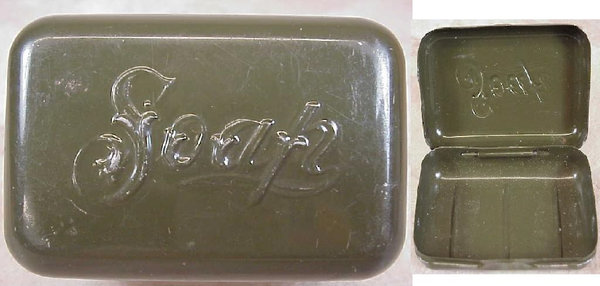 US WWII Soap Box Metal olive drab