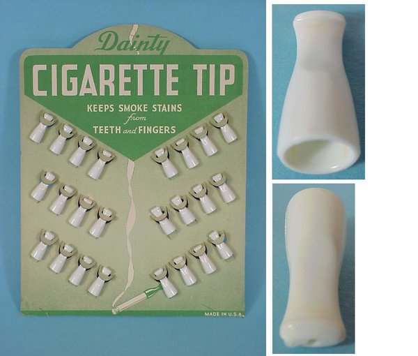 US WWII Cigarette Tip Dainty, cardboard display