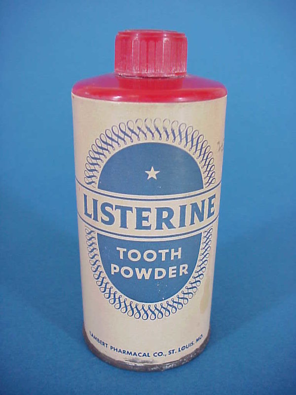 US WWII, Tooth Powder Listerine, full, very good condition