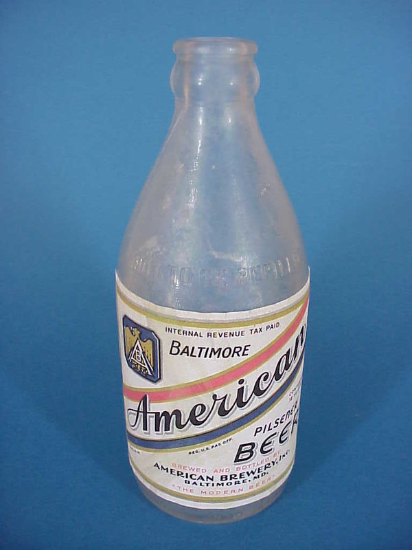 US WWII, Bottle Beer American Baltimore, very good condition