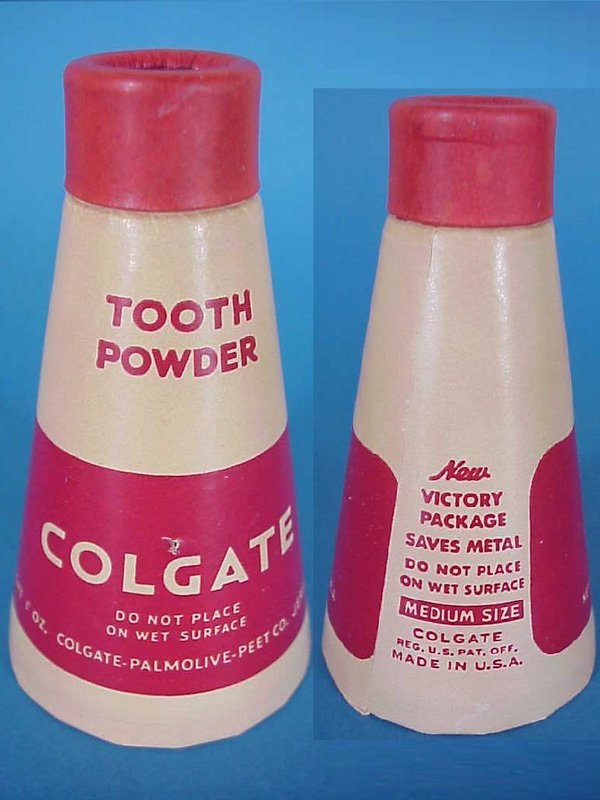 US WWII, Tooth Powder Colgate Victory Package, very rare container, very good condition