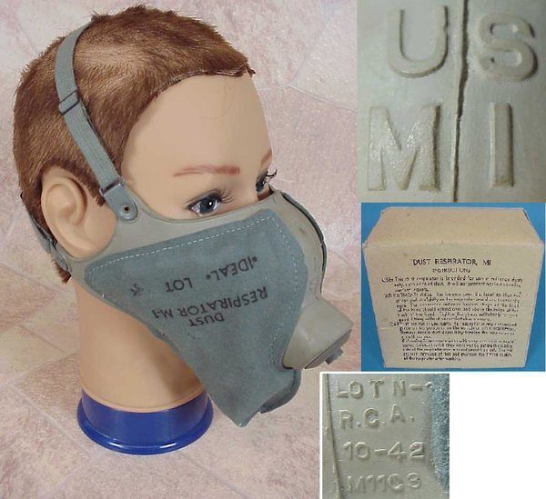 US WWII, Dust Respirator, card board box, very good condition