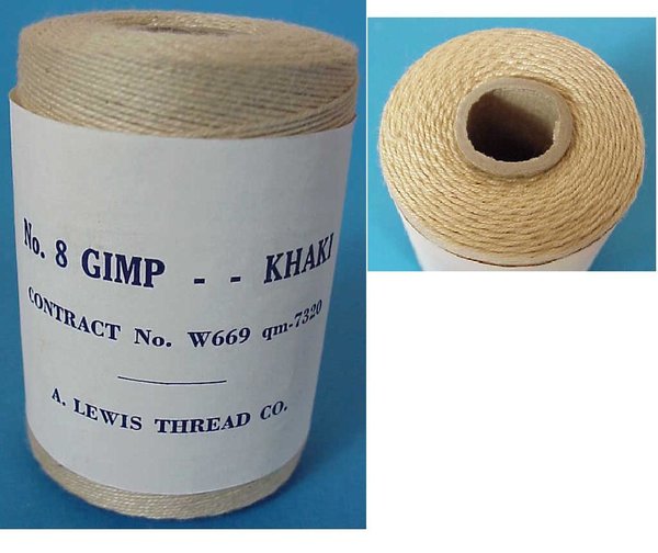 US WWII, Thread No.8 Gimp khaki, very good condition