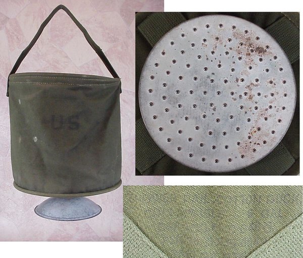 US WWII, Korea, Vietnam, not sure about, Bucket Water Shower, very good condition