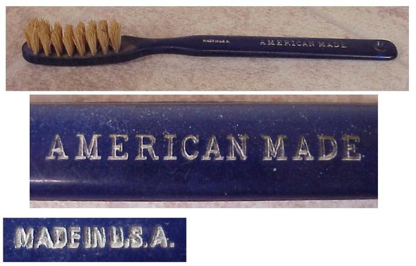 US WWII, Tooth Brush American Made blue, very good condition