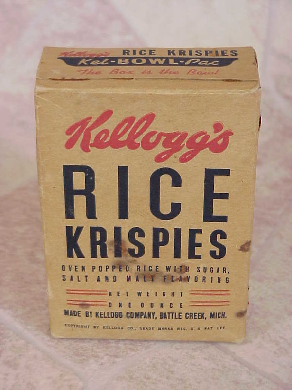 US WWII, Sweets Kellog´s Rice Krispies, empty, very good condition