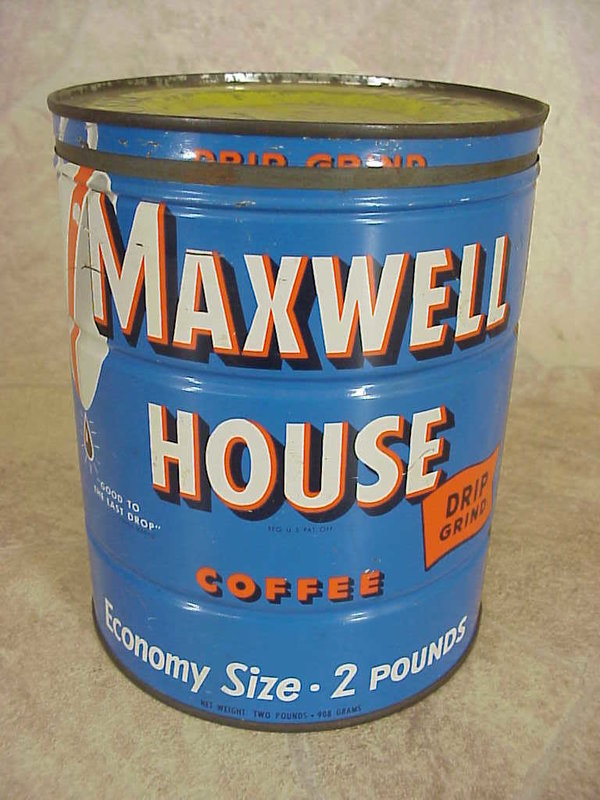US WWII, Coffee Maxwell House 2 Pounds, empty, very good condition