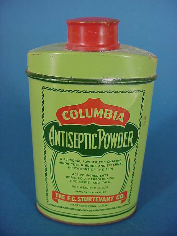 US WWII, Antiseptic Powder Columbia, very good condition
