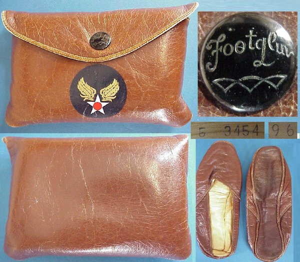 US WWII, USAAF WAC Comfort Slippers, in it´s leather case very good condition