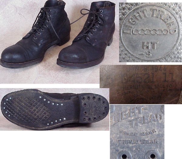 US WWII, Footware Service Boots 1944, very large Size US13/EU47, oiled, good condition