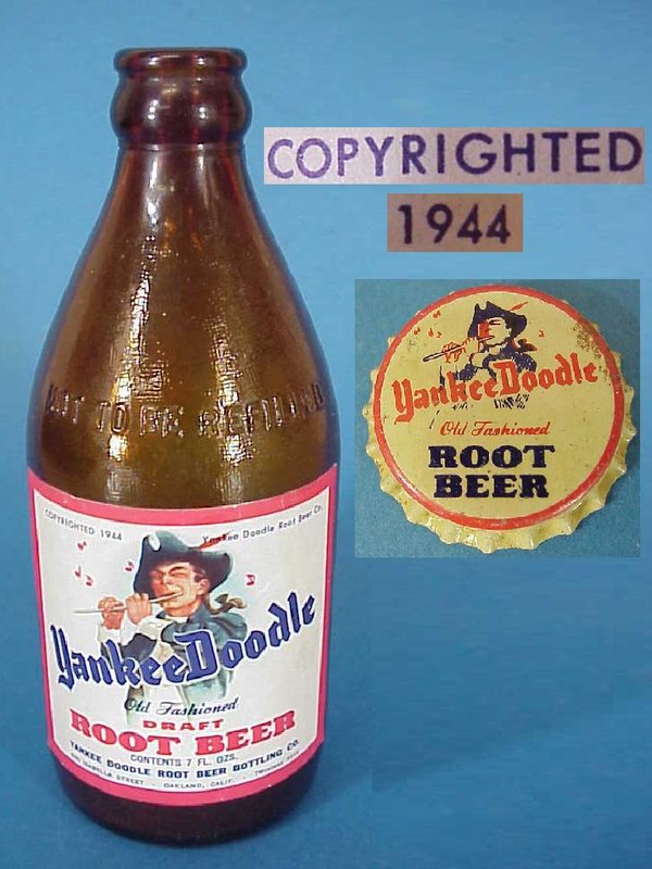 US WWII, Bottle Beer Yankee Doodle & Cap, very good condition