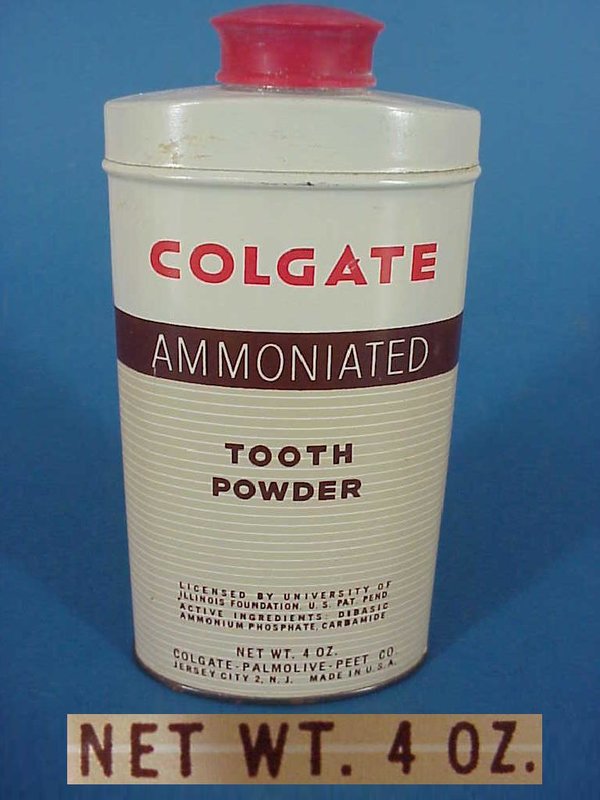 US WWII, Tooth Powder Colgate Ammoniated 4oz, very good condition