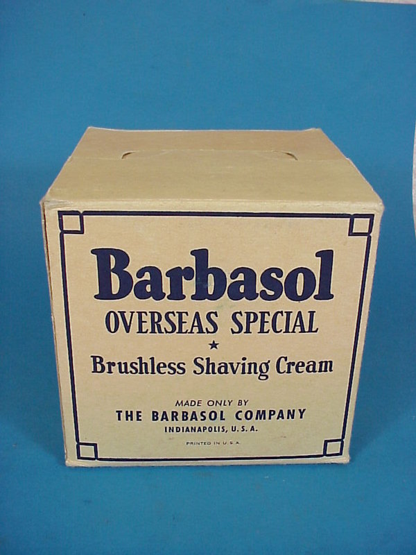 US WWII, Shave Cream Box Barbasol, empty, very good condition