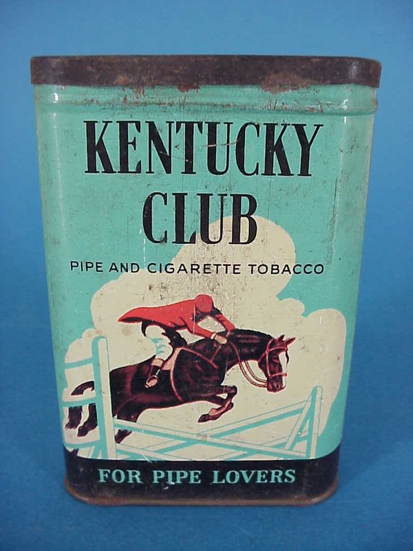 US WWII, Tin Tobacco Kentucky Club brown Horse, empty, good condition