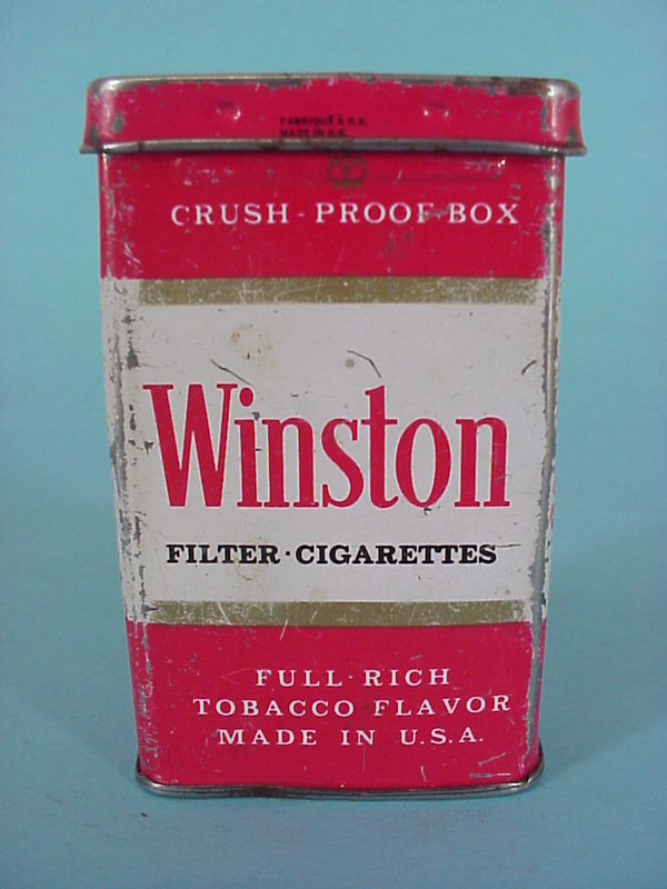 US WWII, Tin Cigarettes Winston, empty, good condition
