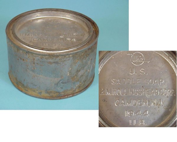 US WWII, Tin Can Saddle Soap, empty, good condition