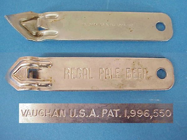 US WWII, Can Opener Ragal Pale Beer, very good condition