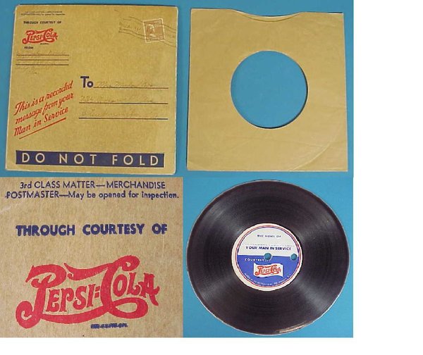 US WWII, Voice Mail Pepsi Cola, very good condition