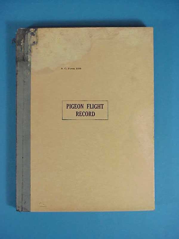 US WWII, Pigeon Flight Record Form 1153, one corner with water demage, condition see picture