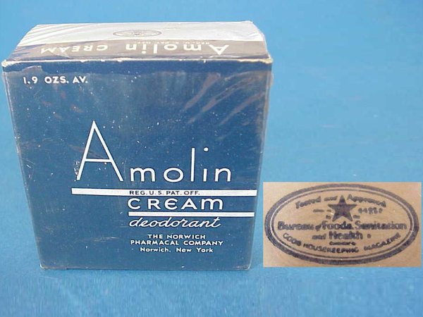 US WWII, Deodorant Cream Amolin, very good condition