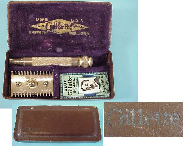 US WWII, Razor Gilette Brown Box Gilette Blade, good condition