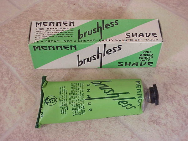US WWII, Shave Cream Tube Mennen boxed, very good condition