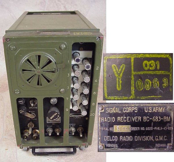 US WWII, Radio Receiver BC-683-BM, very good condition