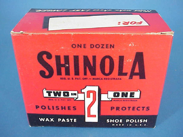 US WWII, Shoe Polish Shinola Box, empty, rare, very good condition