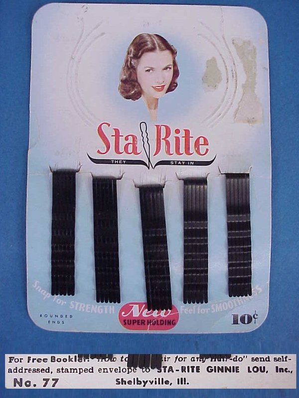 US WWII, WAC Hair Pins Sta-Rite Card, very good condition