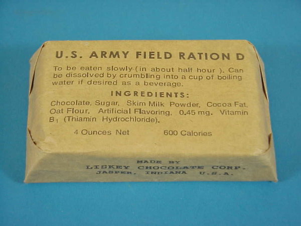 US WWII, Chocolate Field Ration D US Army, very good condition