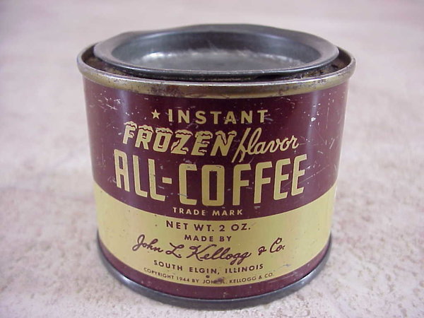 US WWII, Coffee Instant All Kellog´s frozen flavor, empty