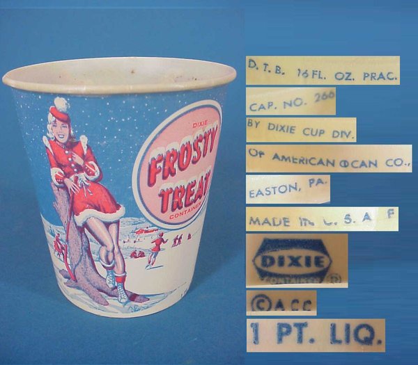 US WWII, Ice Cream Cup Ice Hockey, rare, very good condition