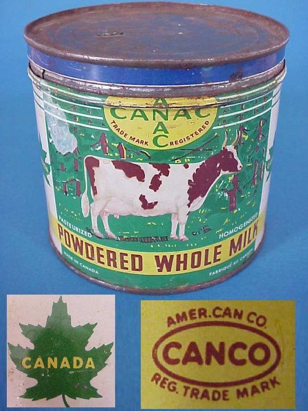 US WWII, Milk Canco Canada, empty, good condition