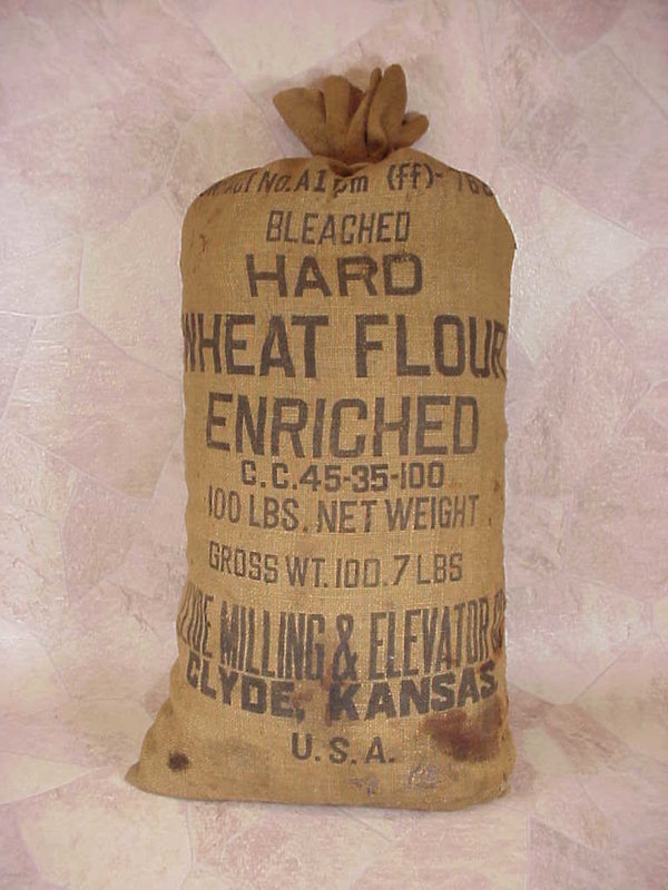 US WWII, Sack Flour Clyde Milling Co. very good condition