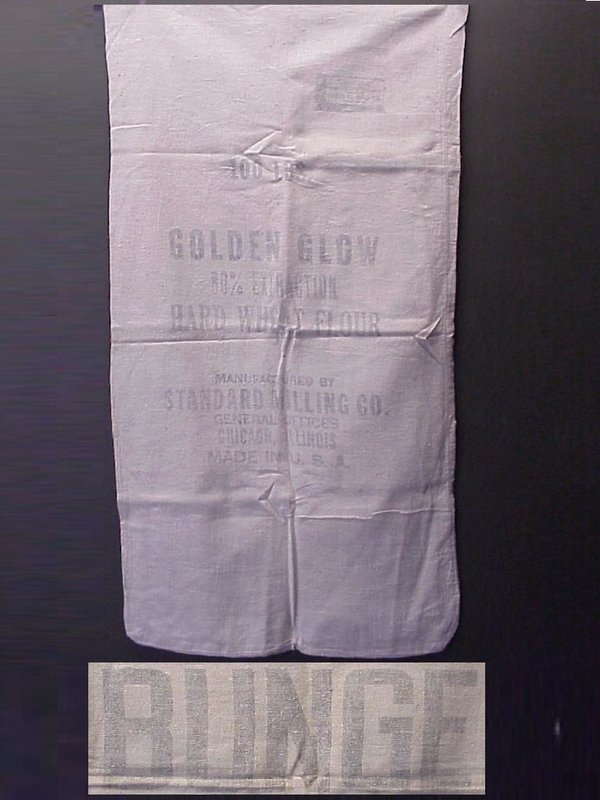 US WWII, Sack Flour Golden Glow Standard Co. good condition