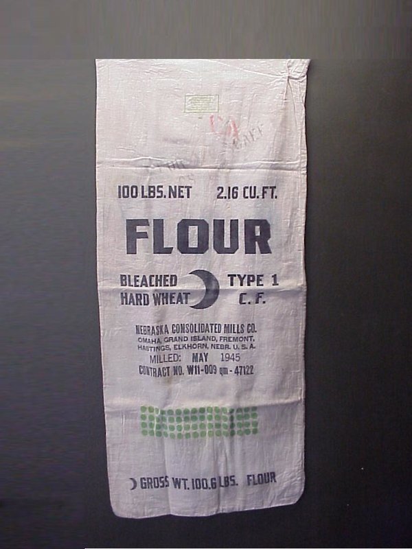 US WWII, Sack Flour Nebraska Consolidated, very good condition