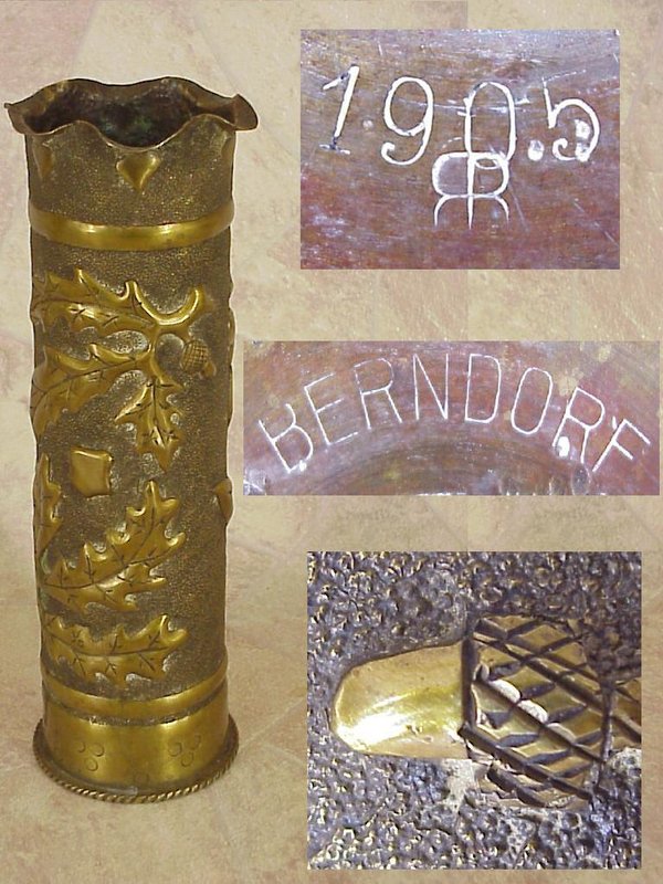German pre WWI, Trench Art Shell Berndorf 1905, very good condition