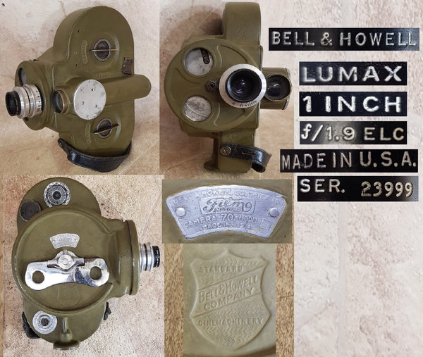 US WWII, Camera Bell & Howell Filmo 70 D, very good condition