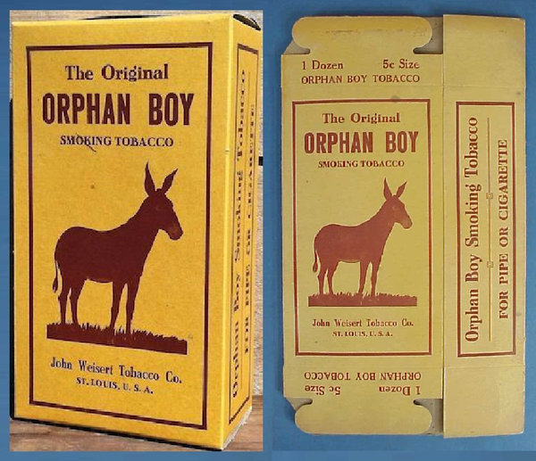 US WWII, Tobacco Orpham Boy Cardboard Box, empty, very good condition