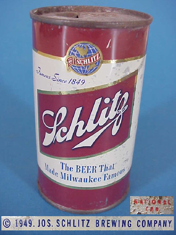 US WWII, Can Beer Schlitz 2, empty, condition see picture