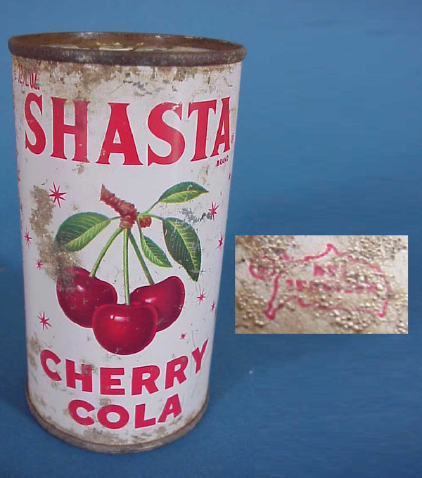 US WWII, Can Soda Shasta Cherry Cola, empty, condition see picture