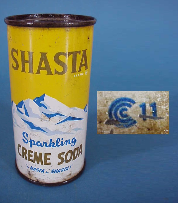 US WWII, Can Soda Shasta Creme 2, empty, condition see picture