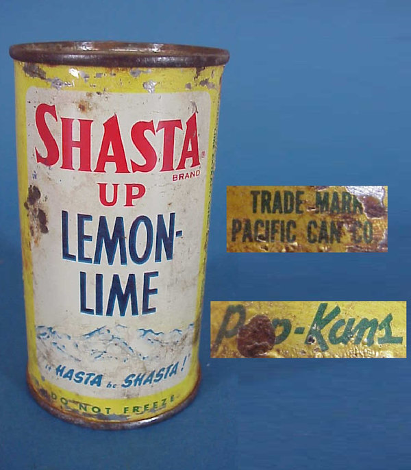 US WWII, Can Soda Shasta Lemon Lime, empty, condition see picture
